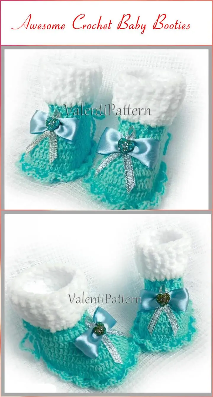 crochet little princess baby bow zapatos